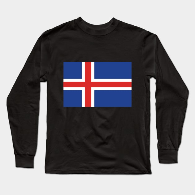 Iceland Long Sleeve T-Shirt by Wickedcartoons